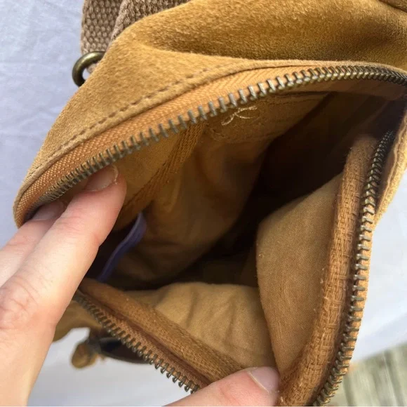 Free People Hudson sling bag.  Tan Suede Belt Bag - Picture 8 of 10